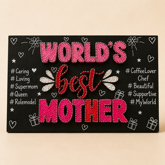 Artsty World's Best Mother String Art