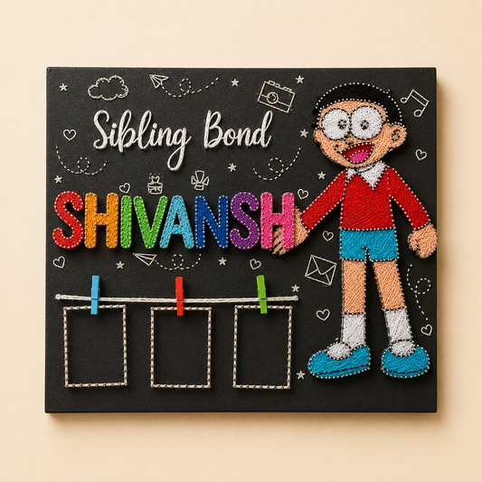 Artsty Sibling Bond String Art Photo Frame