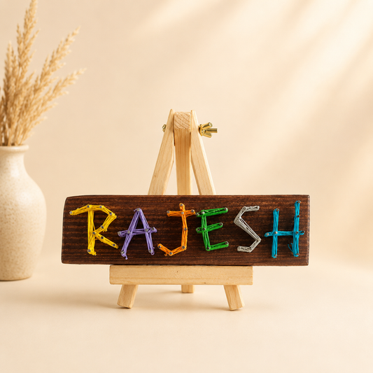 Stringed Masterpiece: Custom Name Showcase Board string art