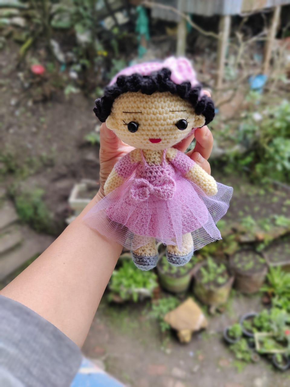 Enchanting Blossom Crochet Doll