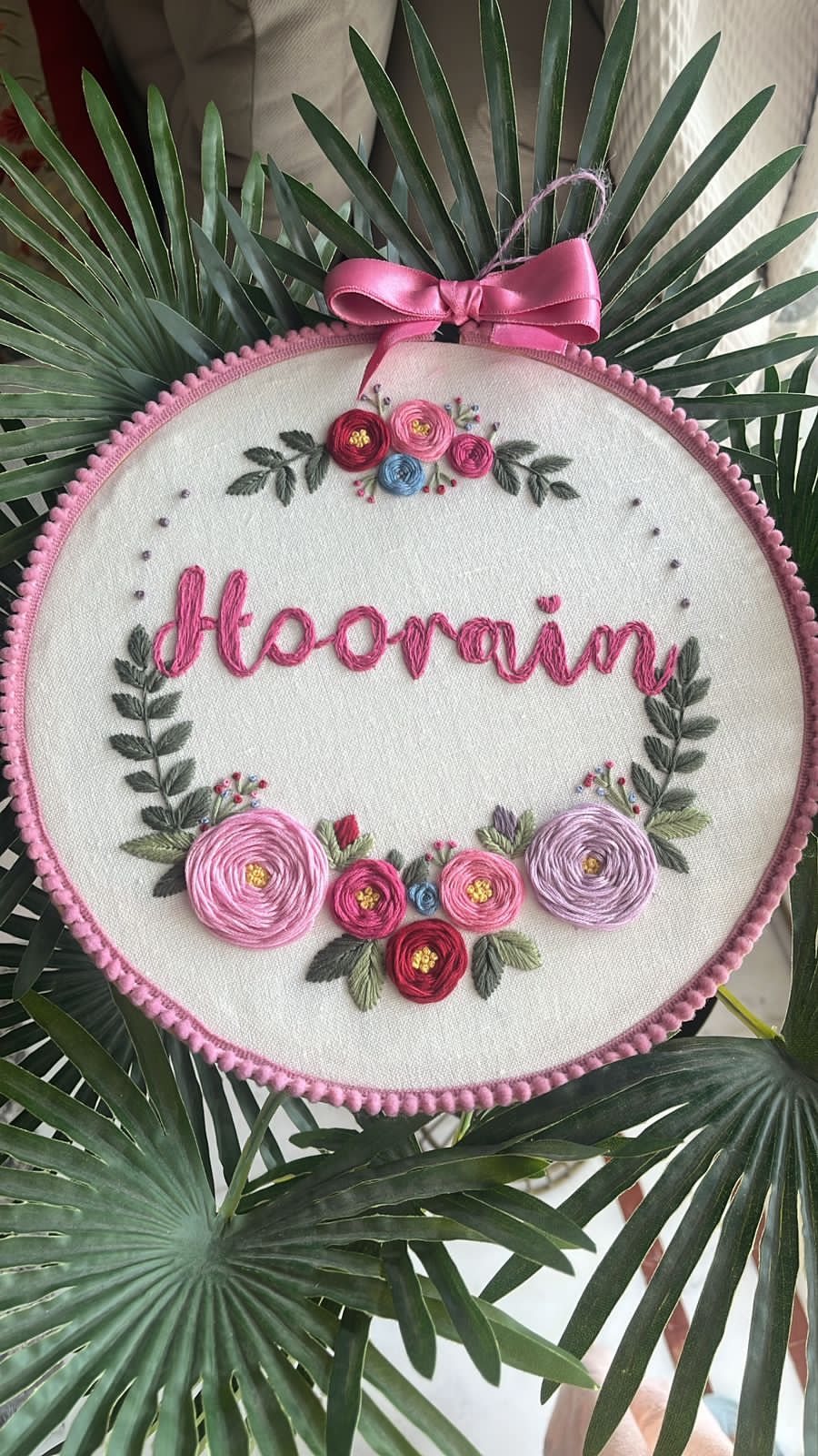 Ethereal Embrace Embroidered  Hoop