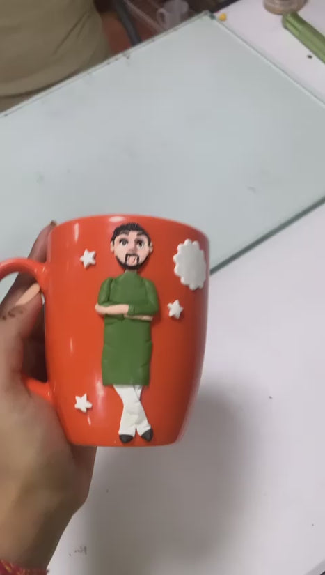 Creative Comfort Artistic Polymer Clay Mug for a Single Soul