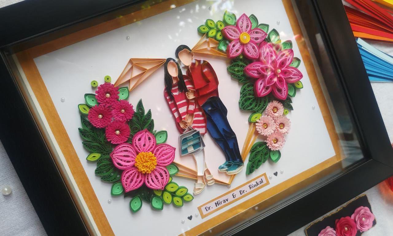 Quilled Serenity: Artisanal Frame of Elegance