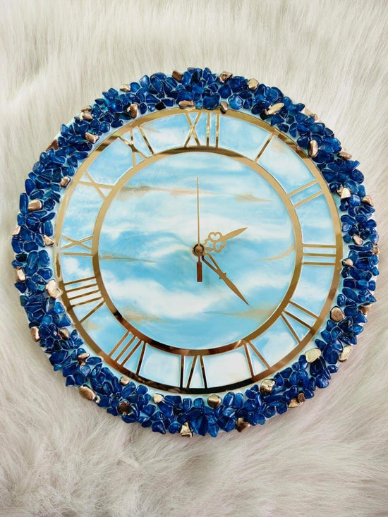 Crystal Elegance Resin Crystal Clock