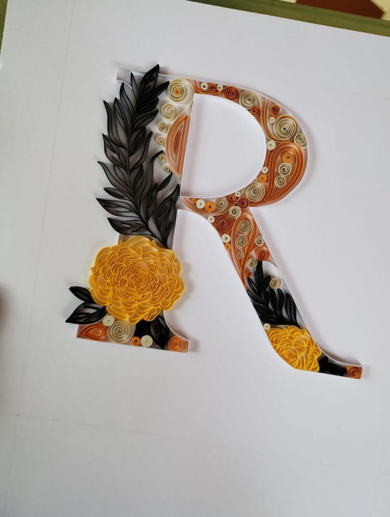 Quilling Floral Initial