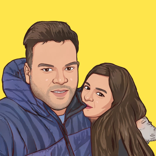 Custom Digital Art Portraits for Couple