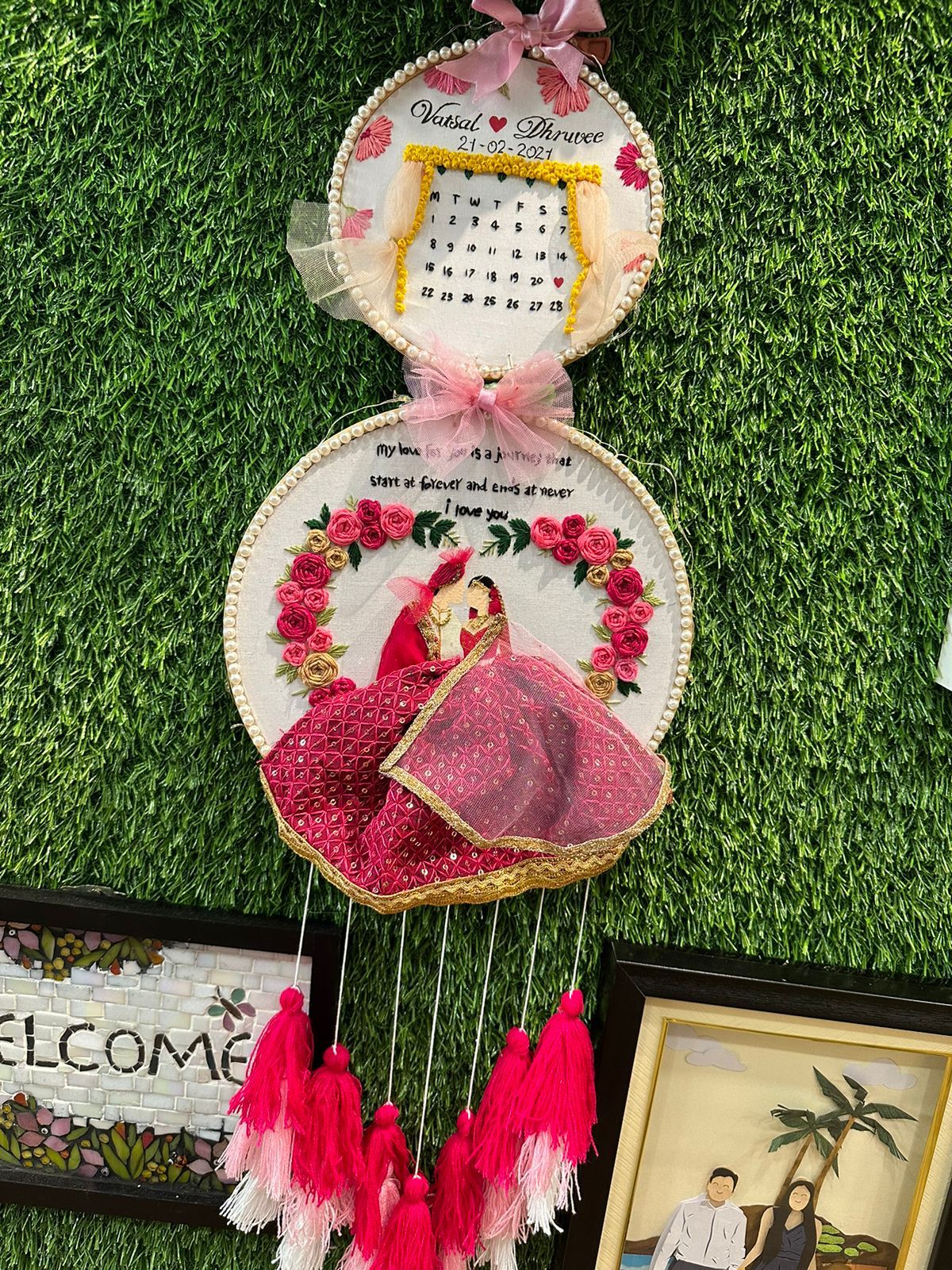 Customized Wedding Double embroidery hoop
