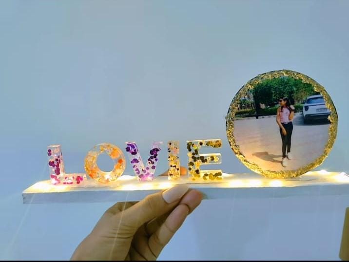 Resin Initials Photo Frame
